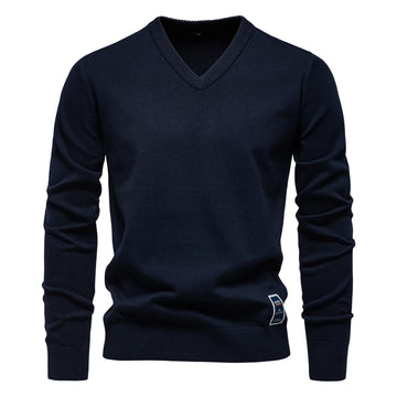 Lavoir Exclusive – Men’s V-Neck Cotton Sweater