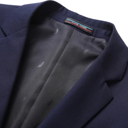 Blazer New Men's Fashion Business Solid Color British Style Professional Work Groom Wedding Dress Best Man Blazer Jacket